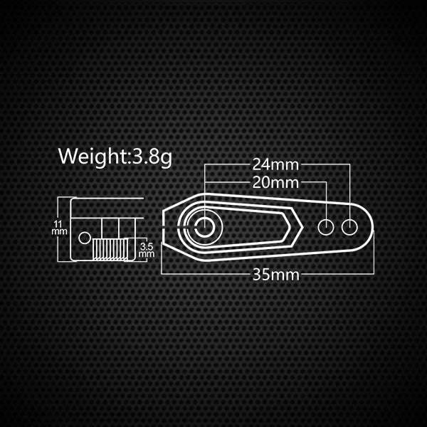 Power HD Aluminum Servo Horn 20-24mm 25T